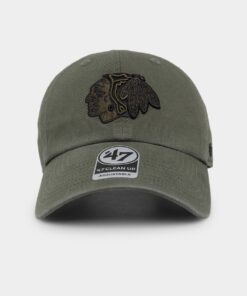 47 Brand Chicago Blackhawks '47 Clean Up Strapback Moss