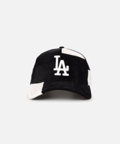 New Era Los Angeles Dodgers 'Patchwork Corduroy' 9FORTY A-Frame Snapback Black/Cream