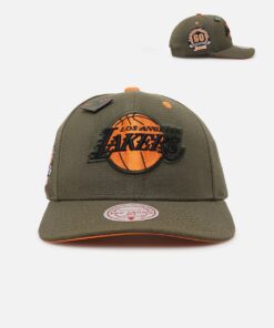 Mitchell & Ness Los Angeles Lakers 'Harmony of Hues' Pro Crown Snapback Olive/Orange