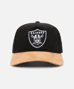 New Era Las Vegas Raiders 'Corduroy Suede' Pre-Curved Golfer Snapback  Washed Black