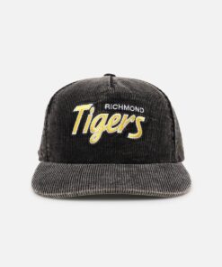 New Era Richmond Tigers 'Washed Corduroy' Pre-Curved Golfer Snapback Black/Kelly Green