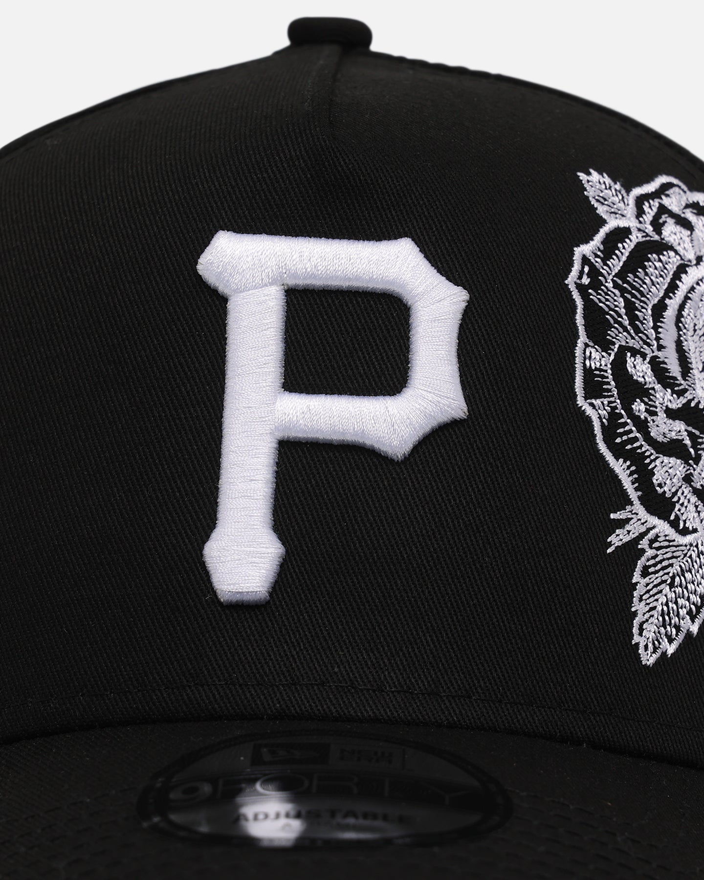 New Era Pittsburgh Pirates 'Ornate Rose' 9FORTY A-Frame Snapback Black/White