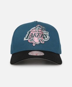 Mitchell & Ness Los Angeles Lakers 'Deep Emerald' Pro Pinch Snapback Black