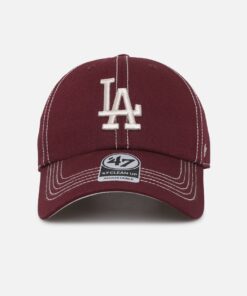 47 Brand Los Angeles Dodgers 47 Clean Up Strapback Dark Maroon