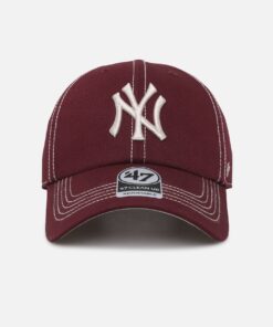 47 Brand New York Yankees 47 Clean Up Strapback Dark Maroon