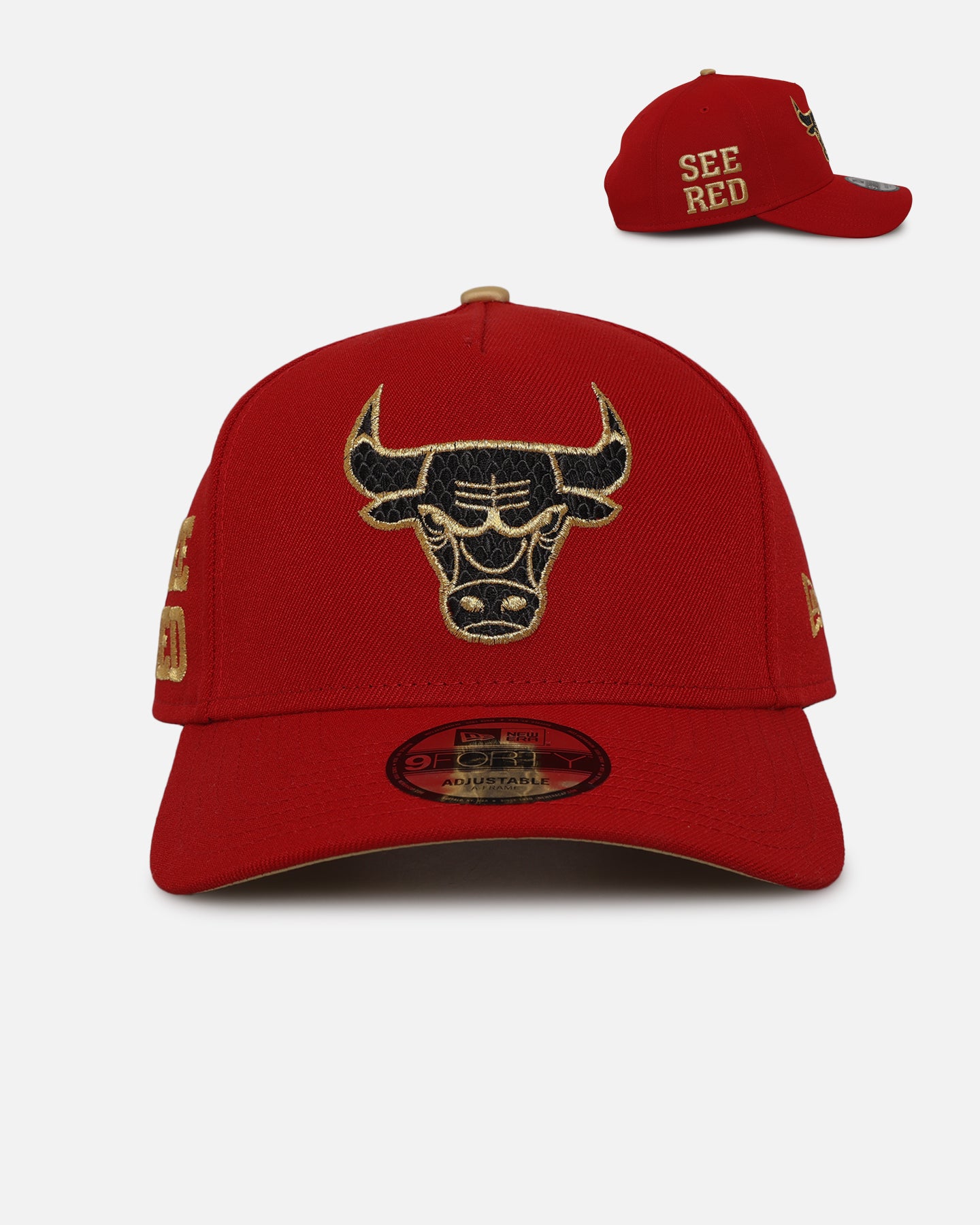 New Era Chicago Bulls 'Year Of The Snake' 9FORTY A-Frame Snapback Red/Gold