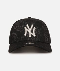 New Era New York Yankees 'Tonal Paisley' 9FORTY A-Frame Snapback Black