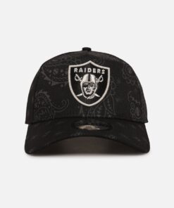 New Era Las Vegas Raiders 'Tonal Paisley' 9FORTY A-Frame Snapback Black