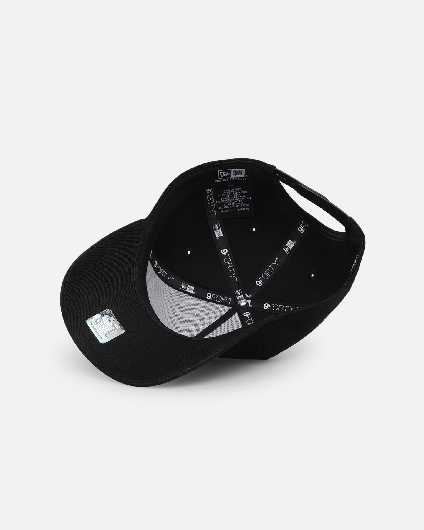 New Era Las Vegas Raiders 'NFL Black & Silver Embroidery' 9FORTY A-Frame Snapback Black/Silver