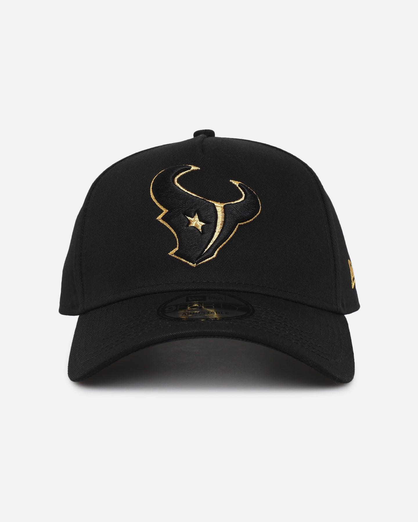 New Era Houston Texans 'NFL Black & Gold Embroidery' 9FORTY A-Frame Snapback Black/Gold