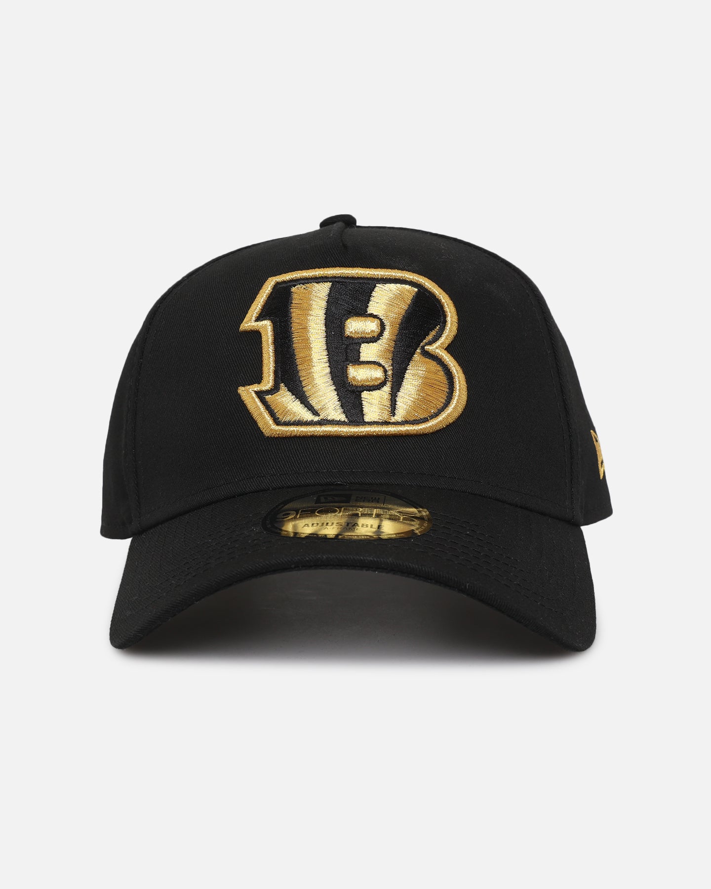 New Era Cincinnati Bengals 'NFL Black & Gold Embroidery' 9FORTY A-Frame Snapback Black/Gold