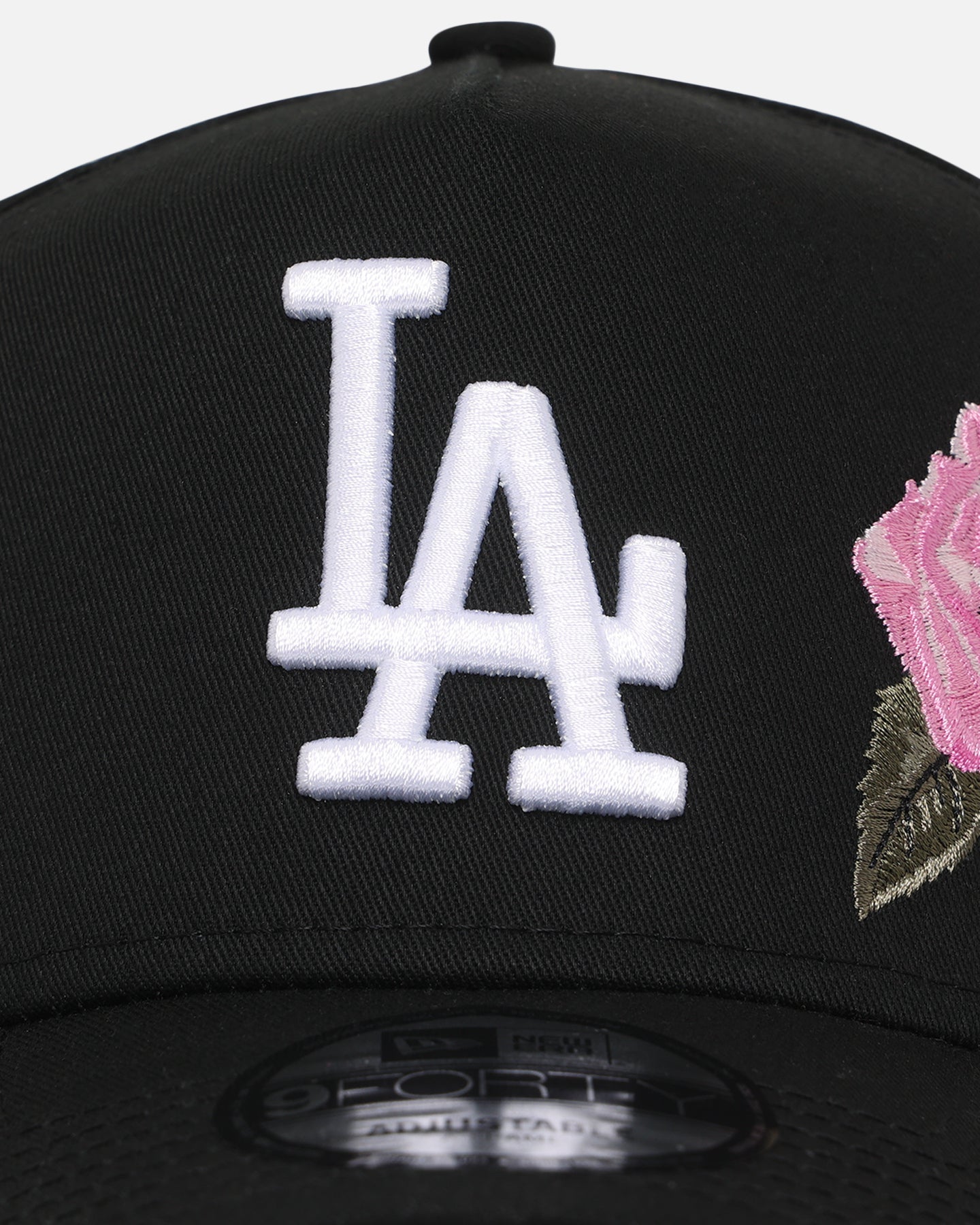 New Era Los Angeles Dodgers 'Rose Embroidery' 9FORTY A-Frame Snapback Black/Pink