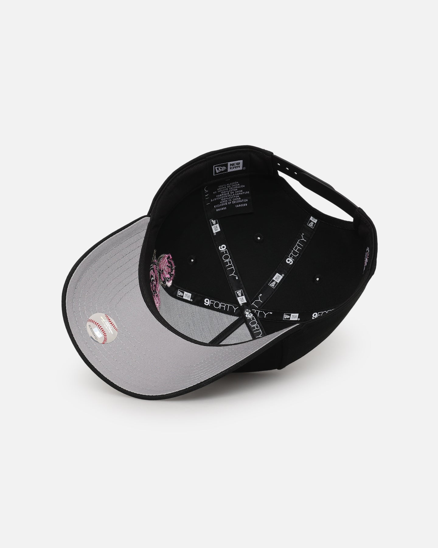 New Era Los Angeles Dodgers 'Rose Embroidery' 9FORTY A-Frame Snapback Black/Pink