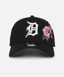 New Era Detroit Tigers 'Rose Embroidery' 9FORTY A-Frame Snapback Black/Pink