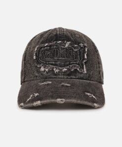 Von Dutch Washed Denim Dad Strapback Hat Washed Grey