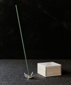 Silver Folded Crane Incense Stand