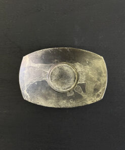 Pewter Teacup Saucer Funa-gata Antiqued