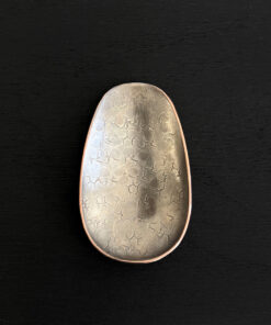 Hand-Hammered Copper Tea Scoops Smokey Silver