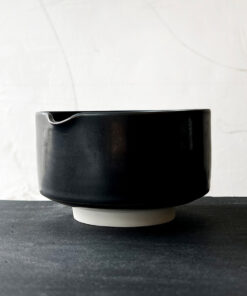 Tea Dealers Spouted Matcha Tea Bowl Black