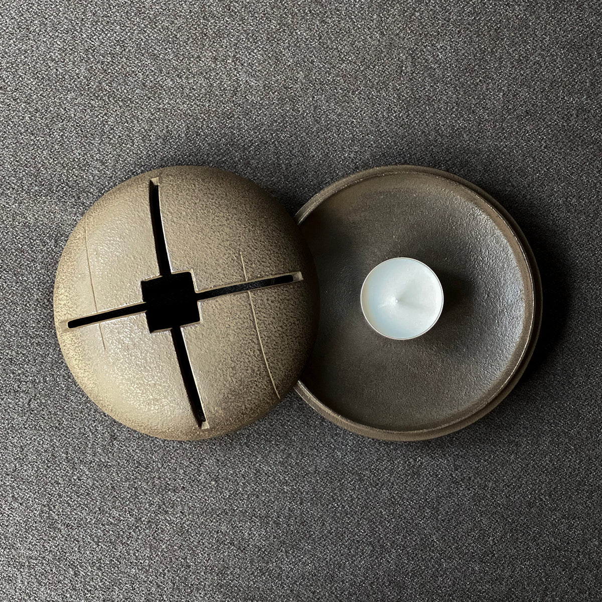Cast Iron Candle Holder Case