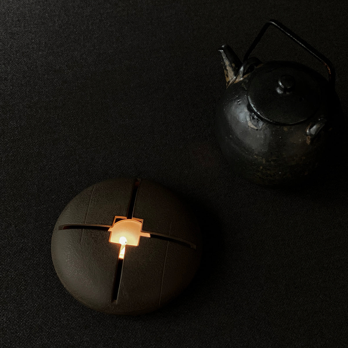 Cast Iron Candle Holder Case