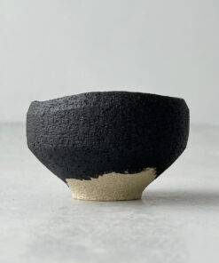 Chawan Tea Bowl Black Stone 5C