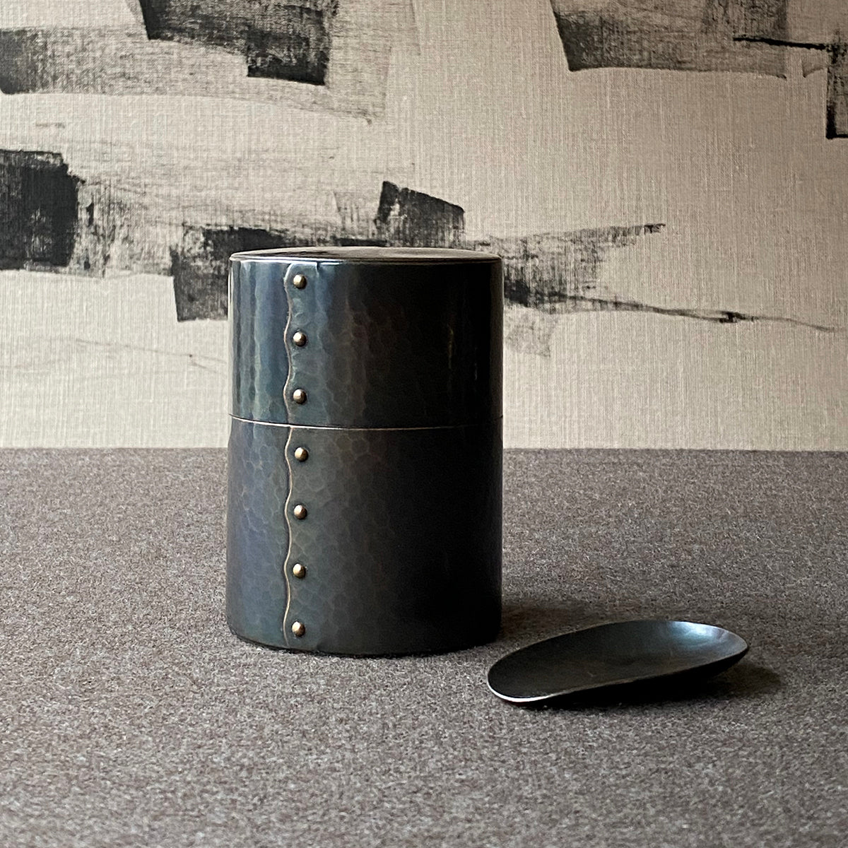 Hand-Hammered Copper Canister Shikinshoku