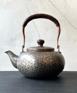 Hand Hammered Copper Teapot 500ml Smokey Silver