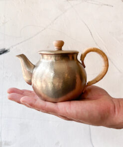 Hand Hammered Copper Teapot 400ml Silver