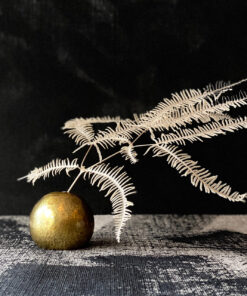Hand-hammered Copper Orb Flower Vase Sunrays