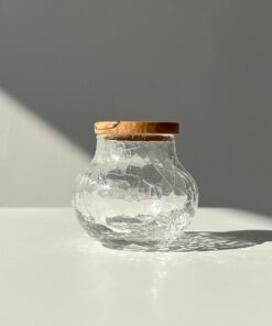 Wood Lid Glass Chaire Caddy D8-A