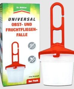 Universal Obst- und Fruchtfliegenfalle - Zum Befüllen mit einem Lockstoff gegen Fruchtfliegen