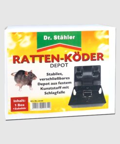 Effektives Rattenköder-Depot mit Schlagfalle für Innen- und Außenbereiche