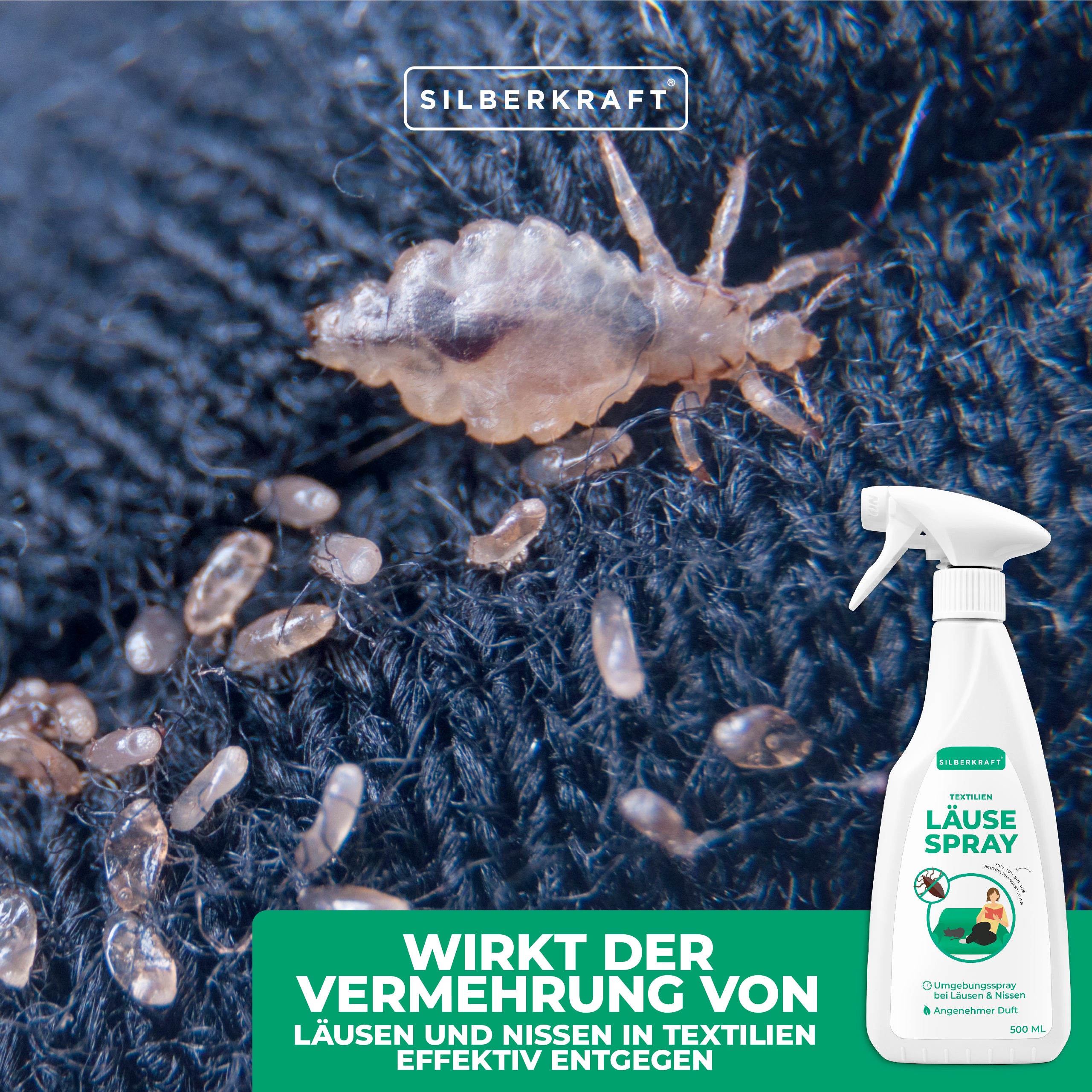 Läusespray für Textilien und Kopfläuse vorbeugen Spray