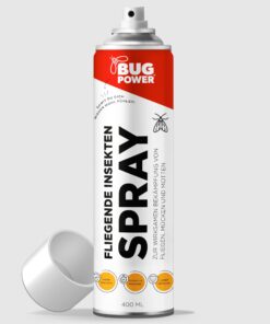 BugPower Spray gegen fliegende Insekten 400 ml - breites Wirkungsspektrum - schnelle Wirkung & mit Knock-Down-Effekt
