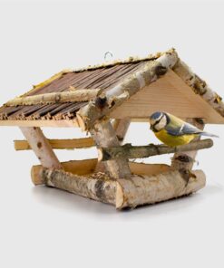 Vogelhaus mit Weidendach zum Aufhängen