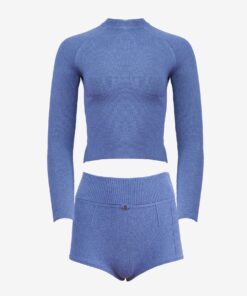 Charcoal Blue Knit Set