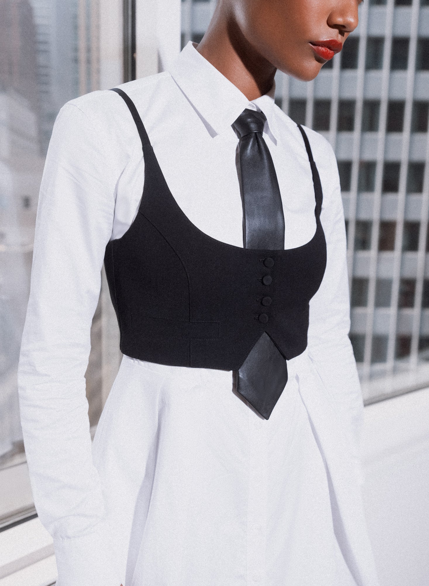 Vegan Leather Tie