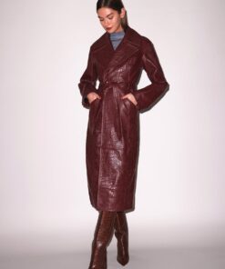 Croc Leather Trench