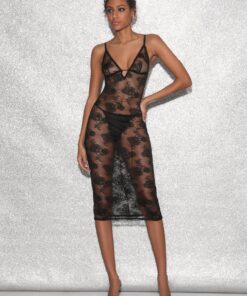Long Bouquet Lace Slip