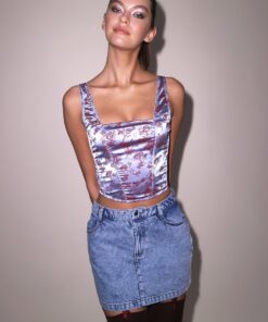 Rose Jacquard Corset Top