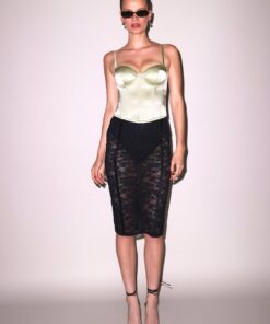 Le Stretch Lace Pencil Skirt