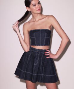 Denim Cropped Bustier