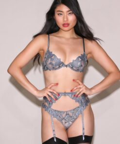 Lily Embroidery Plunge Demi Bra