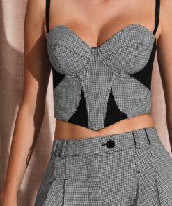 Houndstooth Bustier