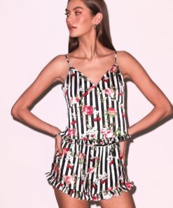 Cherry Rose Ruffle Cami