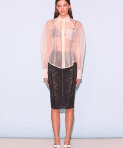 Silk Organza Button Down