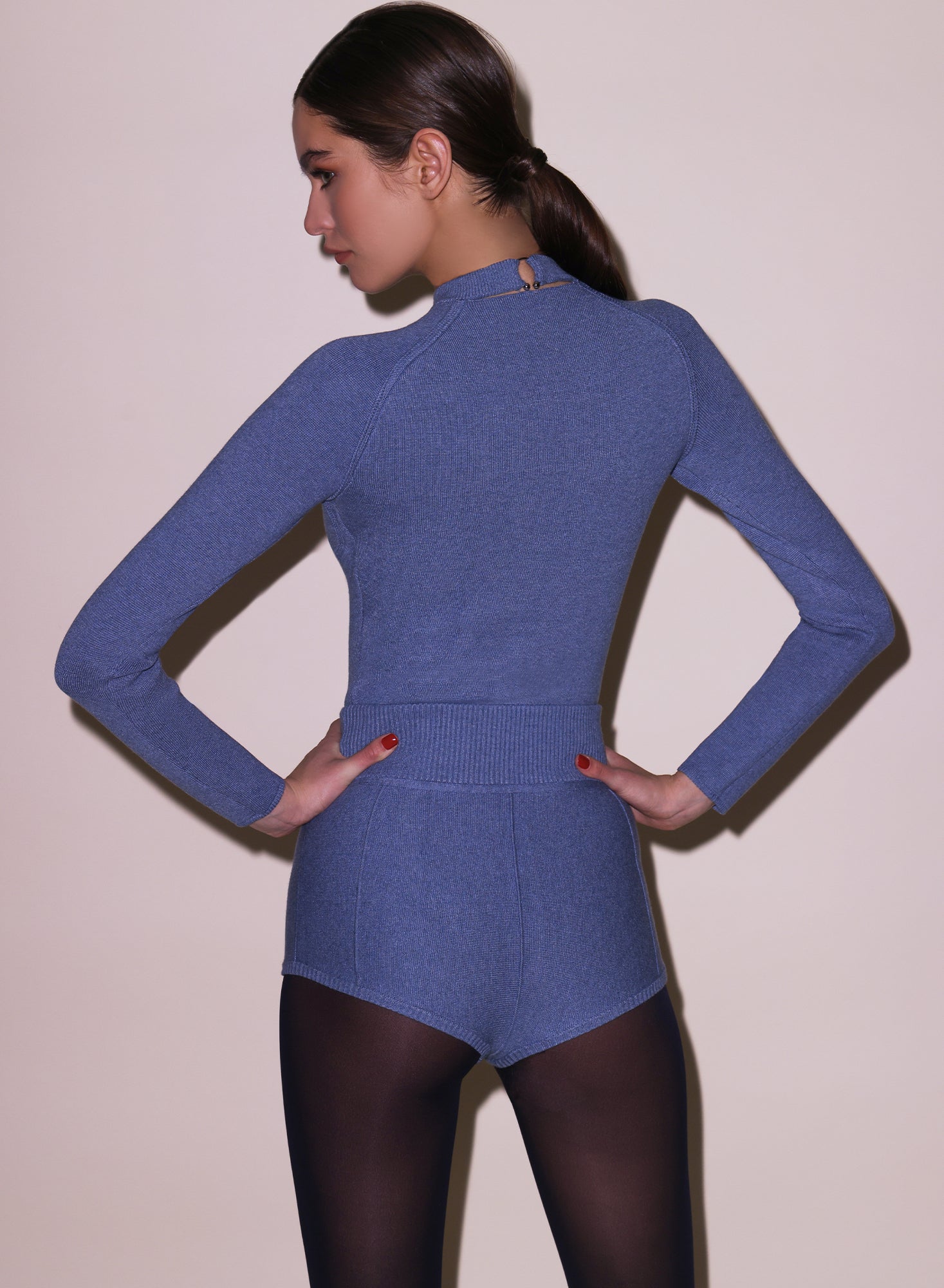 Charcoal Blue Knit Set